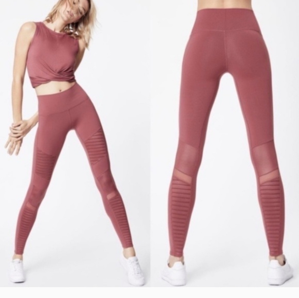 Alo Yoga High-Waist Moto Legging In Mauve
